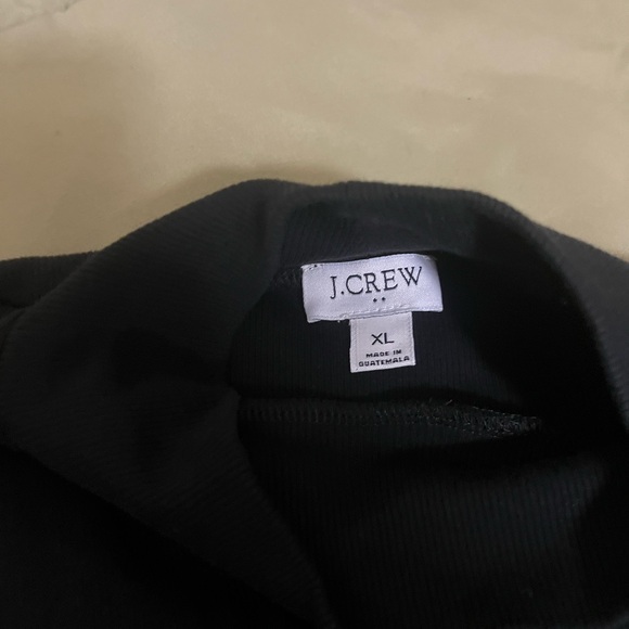 J. Crew Ribbed Mock Neck Long Sleeve Tee Black - Picture 4 of 6